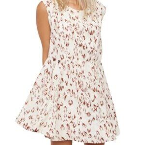 FREE PEOPLE Fake Love Leopard Print Mini Dress size small